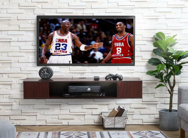 Michael Jordan Mentoring Kobe Bryant At 2003 All-Star Game Wall Mounted TV Template 700