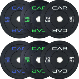 RWA Sportswear CAP Barbell 2-Inch Olympic Bumper Plate Weight Set - Economy