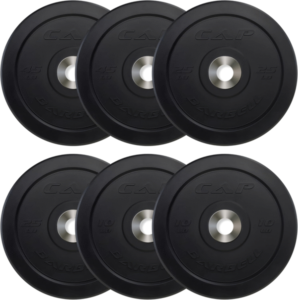 RWA Sportswear New CAP Barbell Olympic Bumper Plate Pro Weight Set